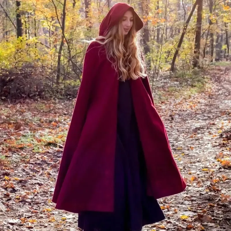 Hooded Pirate Cloak | Embroidered Cape with Wolf Head Clasp - Image 10