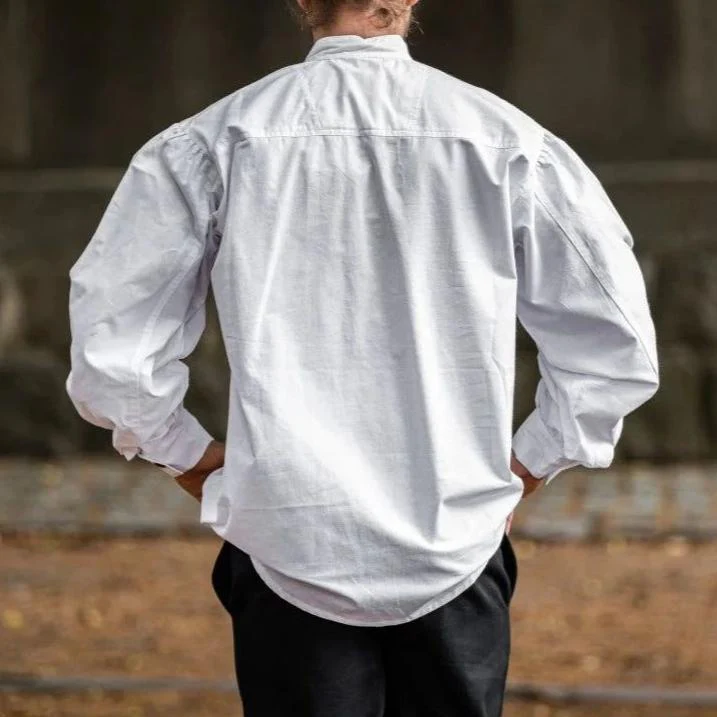 Laced Cotton Pirate Shirt | Continuous Cord Lacing | Wooden Buttons - Image 14