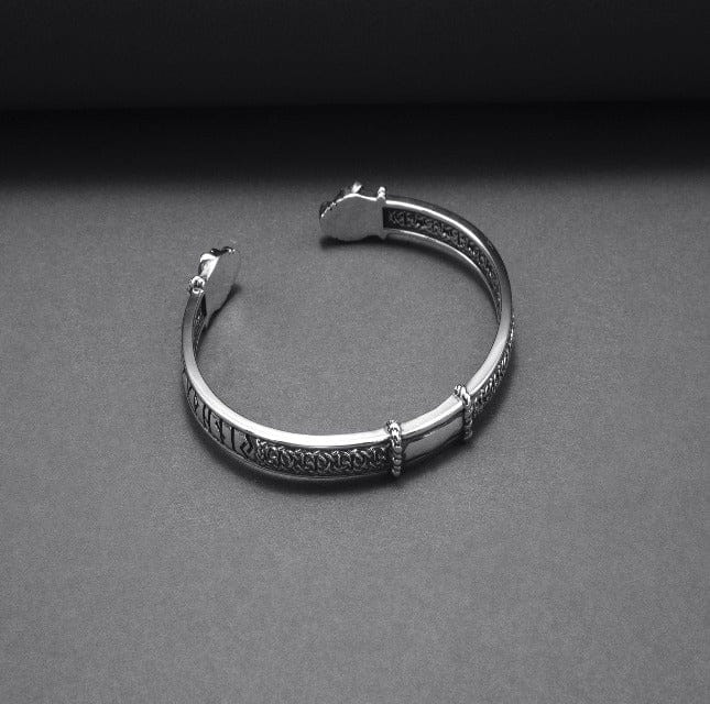 Old Norse Jormungandr Pirate Bracelet |  Engraved Elder Futhark Runes - Image 5