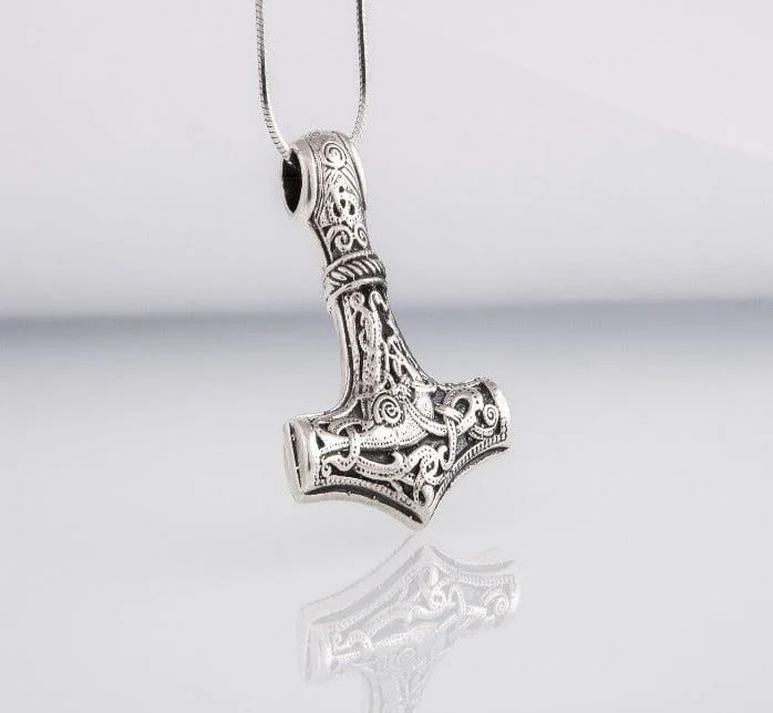 Old Norse Thor's Hammer Pirate Pendant | Sterling Silver - Image 4