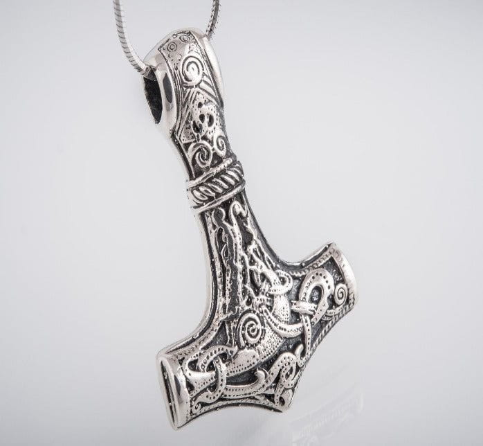 Old Norse Thor's Hammer Pirate Pendant | Sterling Silver - Image 5
