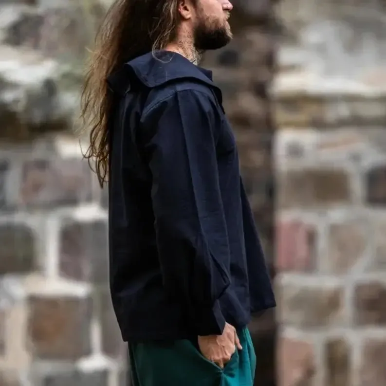 Black Laced Pirate Shirt | Wide Collar Button Cuff Garment - Image 4