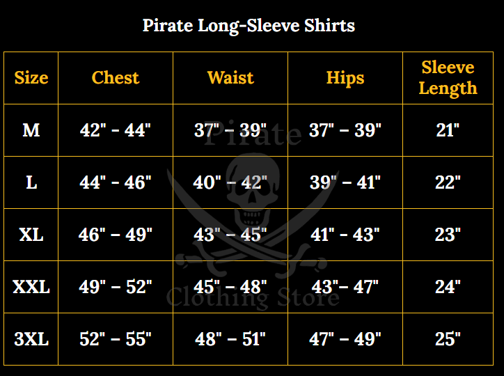 Black Long Sleeve Pirate Shirt With Ruffles - Image 3