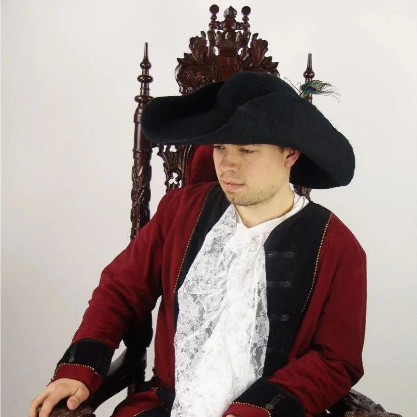 Cocked Pirate Hat in Black - Image 3